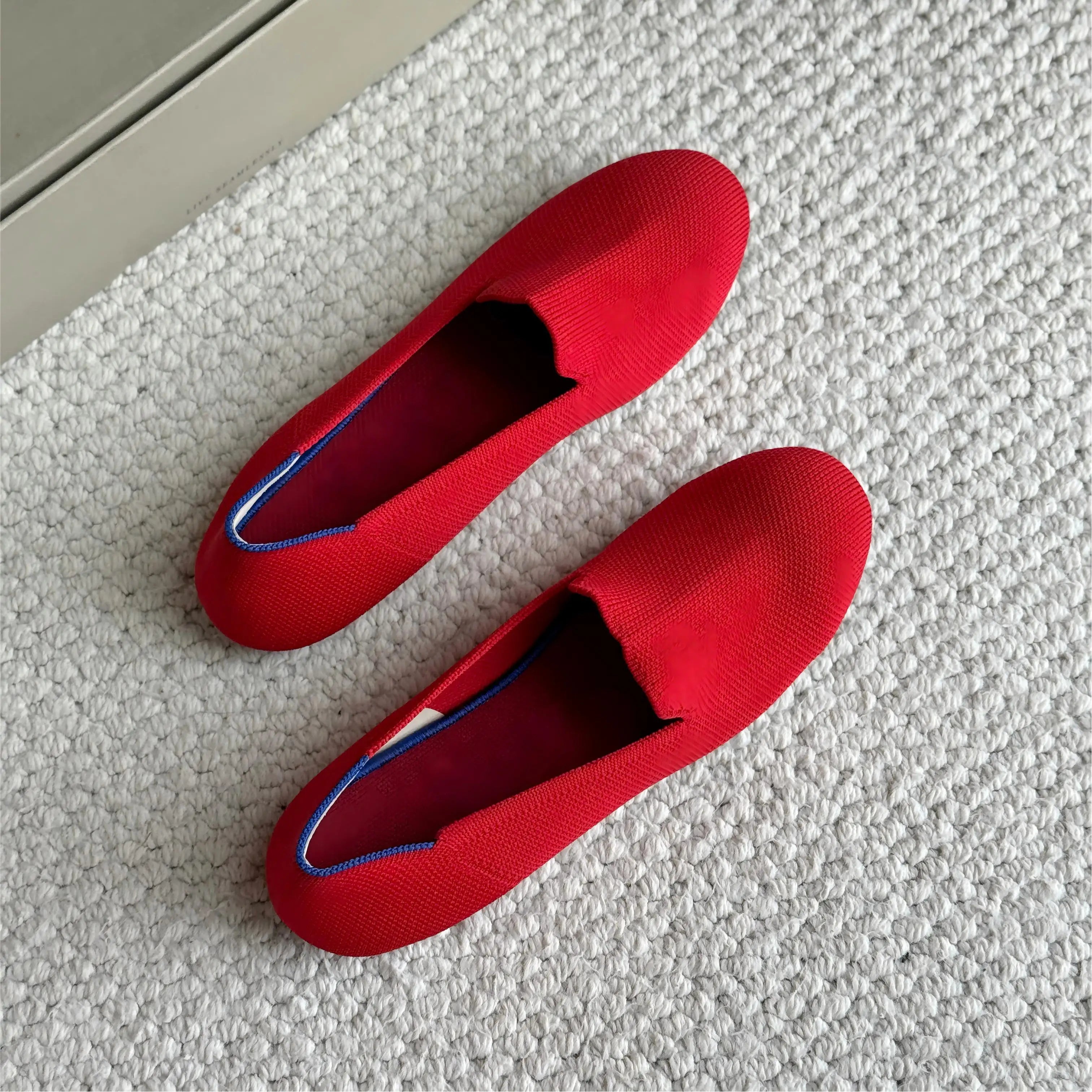 Maggie's Walker Women's Stretchable Soft Bottom Knitted Flats Spring Shallow-mouth Washable Casual Loafers Size 35~40