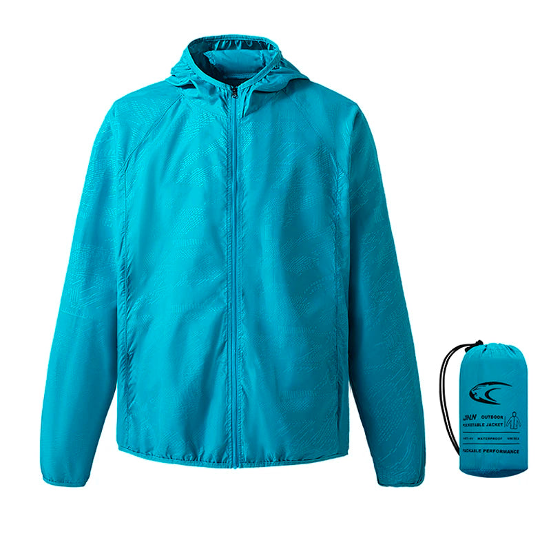JNLN Camping Rain Jacket Men Women Waterproof Sun Protection Clothing Fishing Hunting Clothes Quick Dry Windbreaker With Pocket