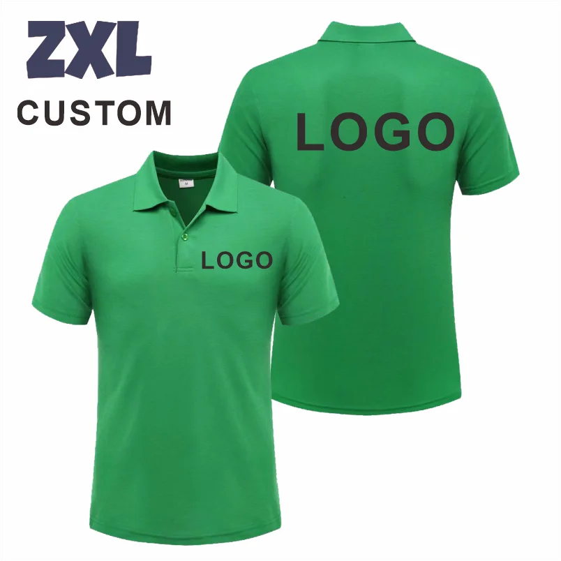 Customized Logo Breathable Polo Shirt Casual Company Group Clothing Lapel Short Sleeve Polo Shirts Work Clothes Print Embroidery