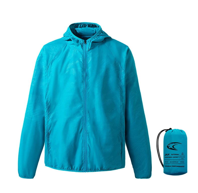 JNLN Camping Rain Jacket Men Women Waterproof Sun Protection Clothing Fishing Hunting Clothes Quick Dry Windbreaker With Pocket
