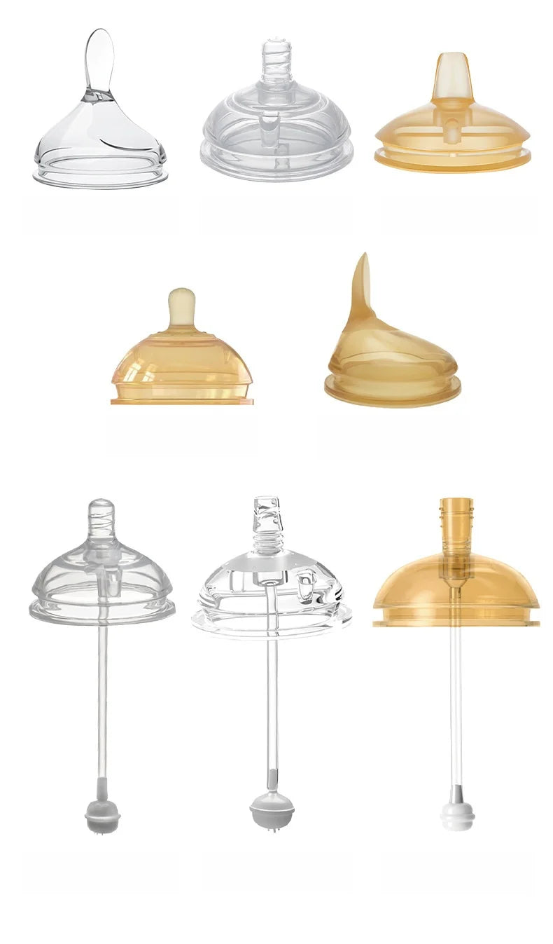 1 Pc 7cm Wide Big Mouth Nipple Pacifier 100% Bpa Free Spoon Straw Nipple Head Gravity Ball Replacement Head For Baby Milk Bottle