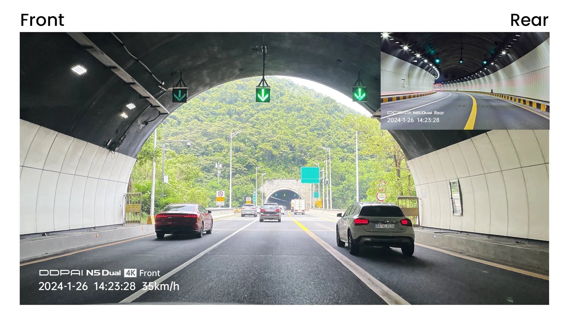 DDPAI N5 Dual 4K HDR Dash Cam Front Rear AI NightVIS Camera WiFi 6 GPS ADAS Voice Control 24H Parking Mode Car DVR