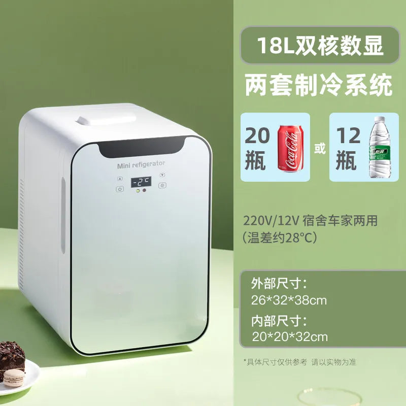 12V\110V\220V New Mini Refrigerator for Home Office Car Compact and Portable with Cooling Freezing
