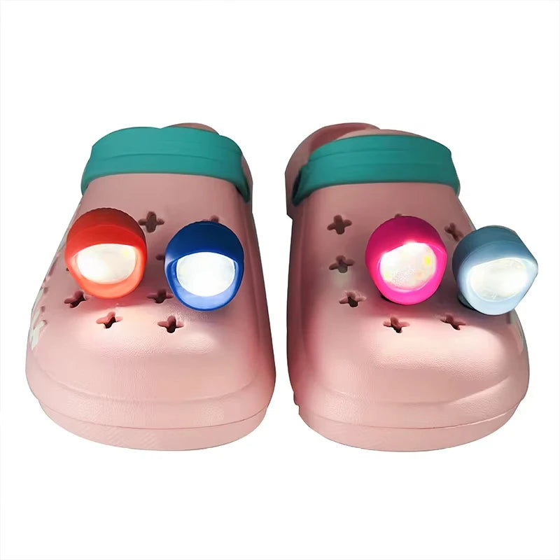 2pcs Shoe Lights, Waterproof Shoe Charms Accessories for Crocs, 3 Light Modes for Camping Dog Walking, for Adult Kid Gift