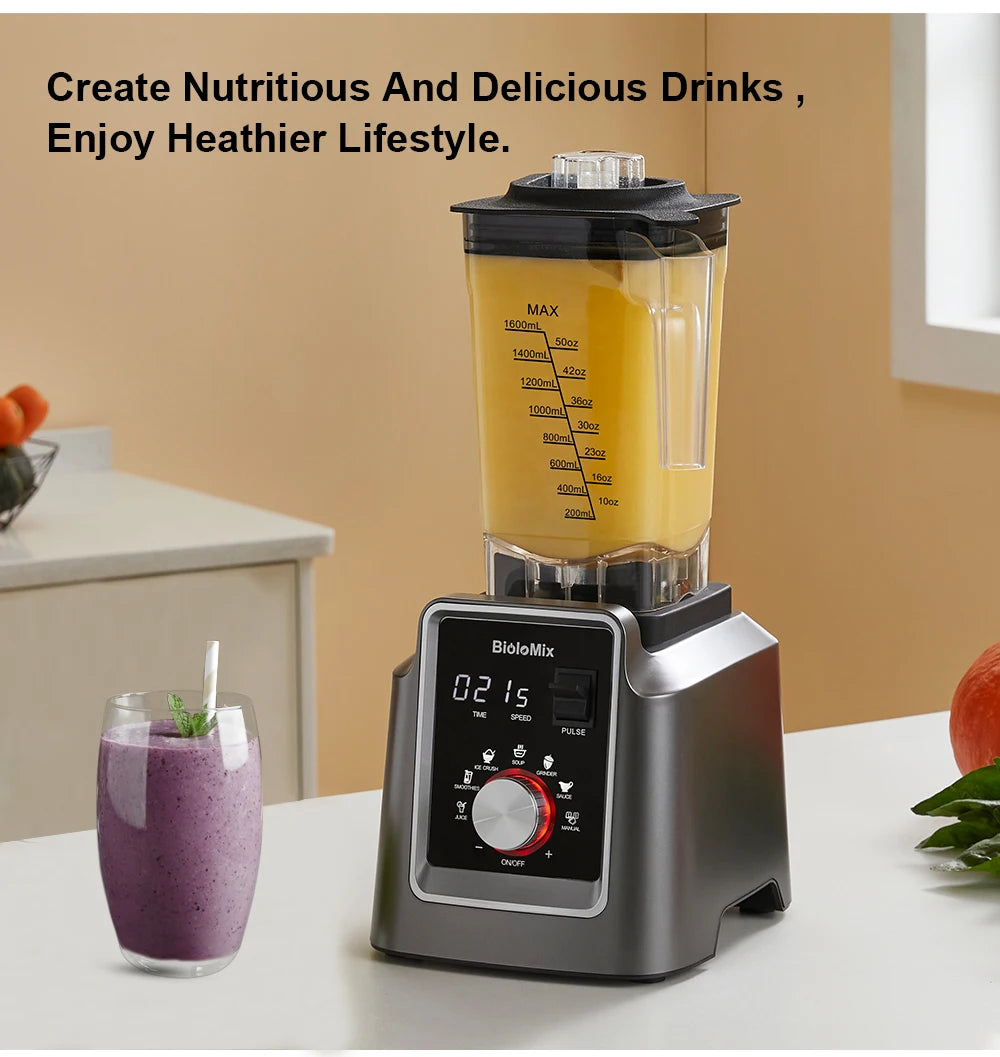 Biolomix Digital BPA FREE 2L Automatic Program Professional Commercial Blender Mixer Juicer Food Processor Ice Smoothies