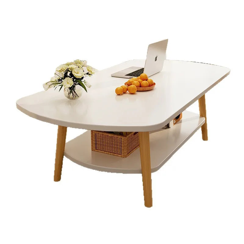 Coffee table living room small apartment multi-functional small tea table Nordic simple homestay double-layer small table