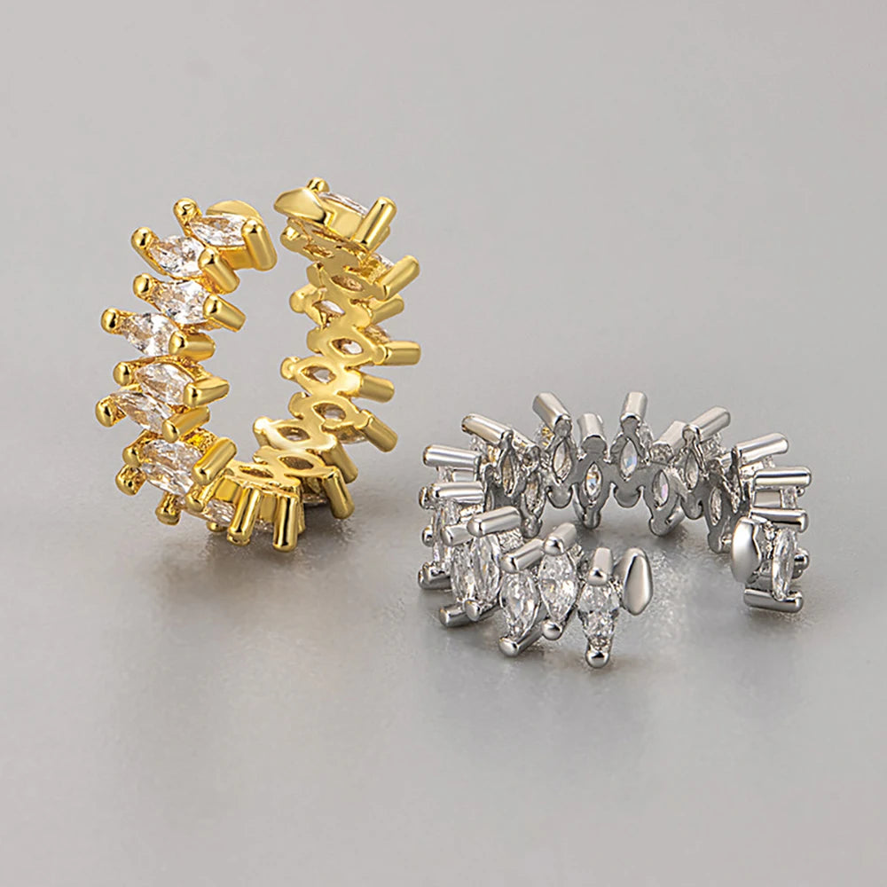 1Pc Hot Sale Horse Eye Zircon Earcuff Clips On Earring for Women Girls No Fake Piercing Cartilage Earrings Ear Ring Without Hole