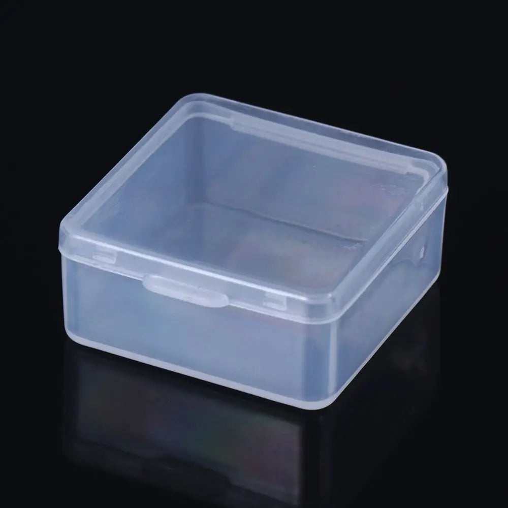 1Pcs Plastic Transparent Storage Box Small Items Sundries Jewelry Organizer Case Beads Container Pill Chip Box Tools Accessories