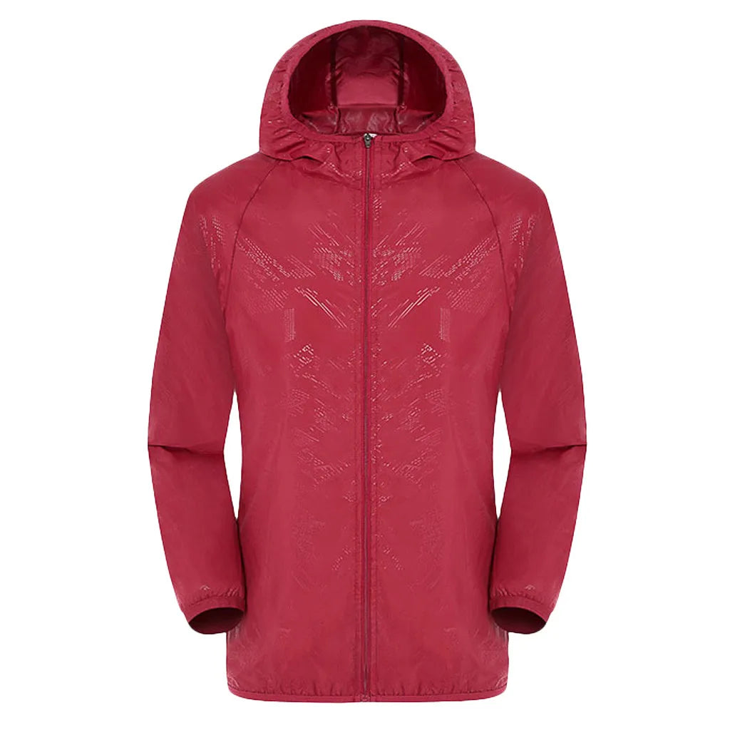 Men Women Hiking Jacket Waterproof Quick Dry Camping Hunting Clothes Sun-Protective Outdoor Sports Coat Anti UV Windbreaker
