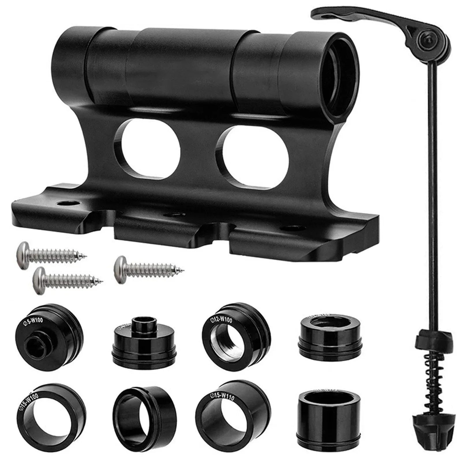 Bike Fork Mount Quick Release Thru Axle Carrier, Bicycle Car Roof Rack Bike Holder for 20mm Thru Axle