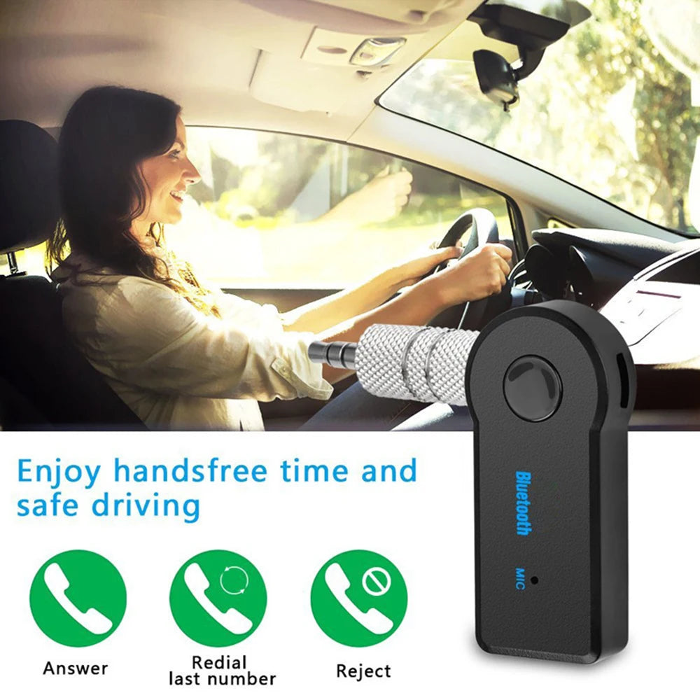 Portable Wireless Bluetooth-compatible Receiver 3.5mm Phone AUX Audio MP3 Car Stereo Music Receiver Adapter