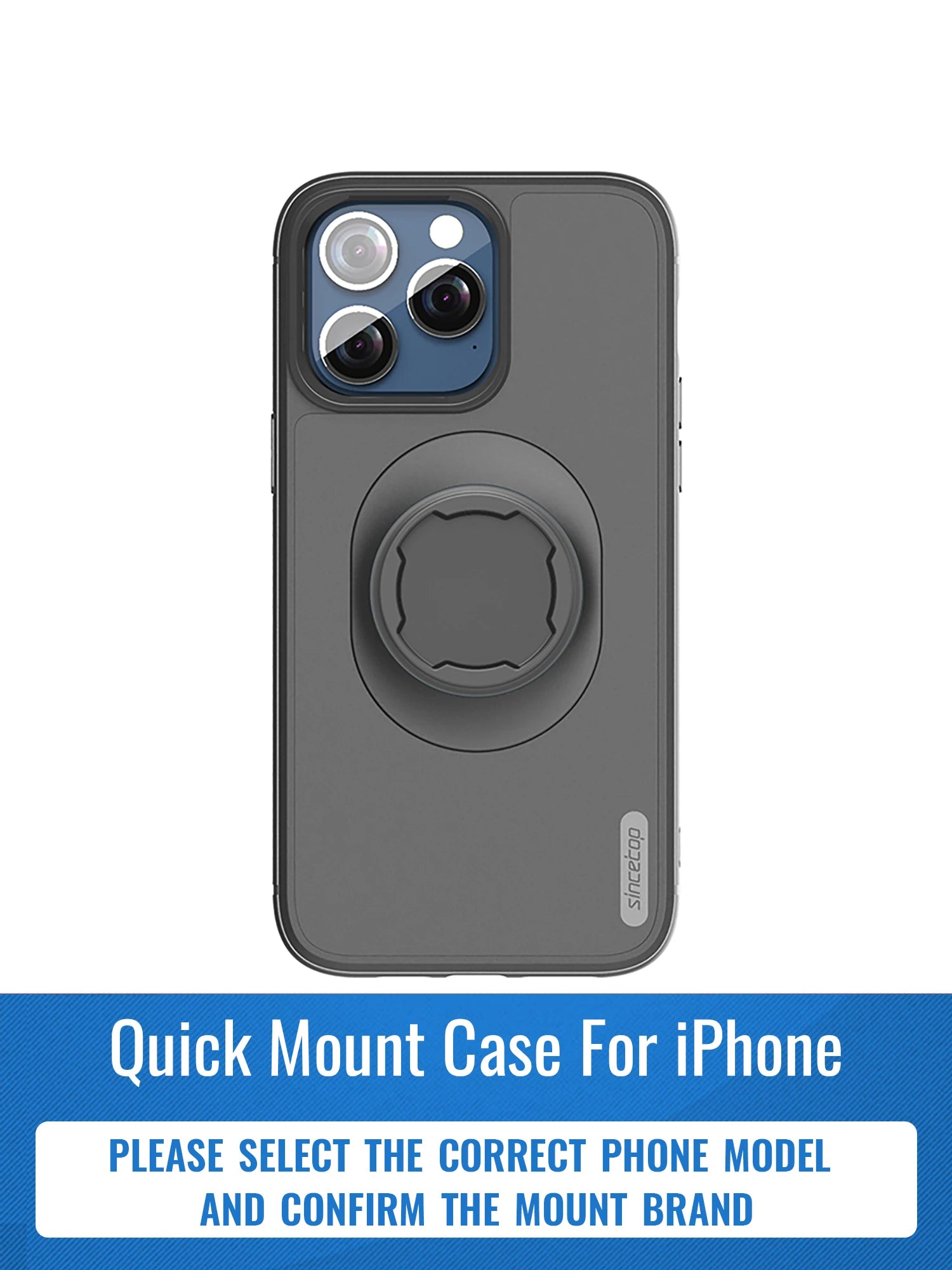 Shockproof Case for iPhone 17/16/15/14/13/12/11Pro Max Quad-Style Motorbike / Bicycle Phone Holder/Car Mount with Lock-in Design