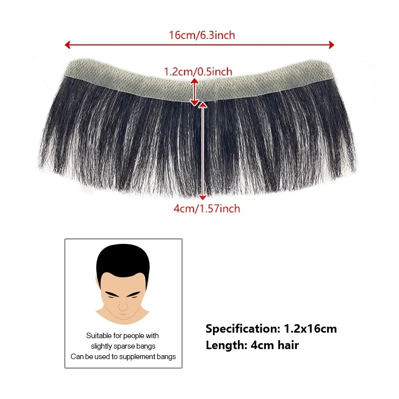 100% Human Hair Men PU V Loop Front Toupee Carefully Prune Natural Hairline Wigs Remy Hair Replacement Straight Hairpiece