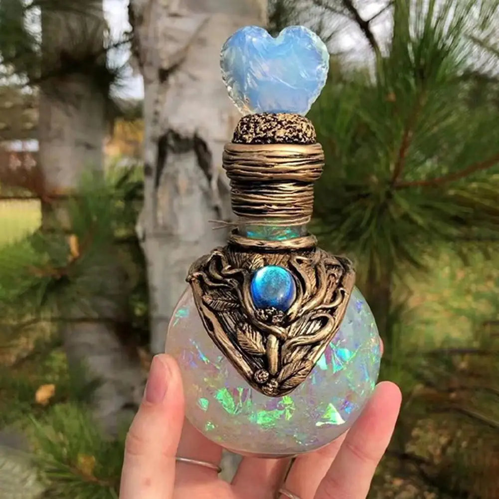 Magic Potion Bottle Mermaid Inspired Mermaid Perfume Bottle Vintage Resin Quartz Wishing Bottle Handmade Gift for Her G