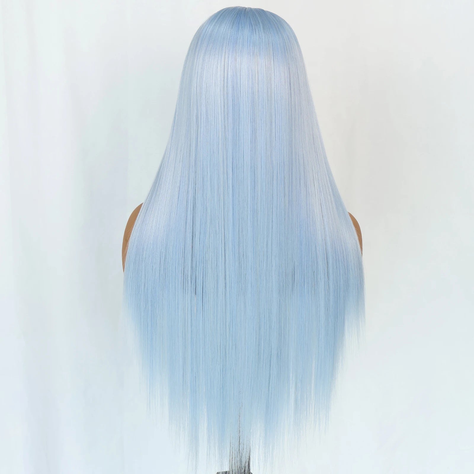 Aubree Synthetic Wigs Blue Hair 13*4 Lace Front Wigs For Daily Use Party Time Long Straight 28 inches 180% Density Glueless