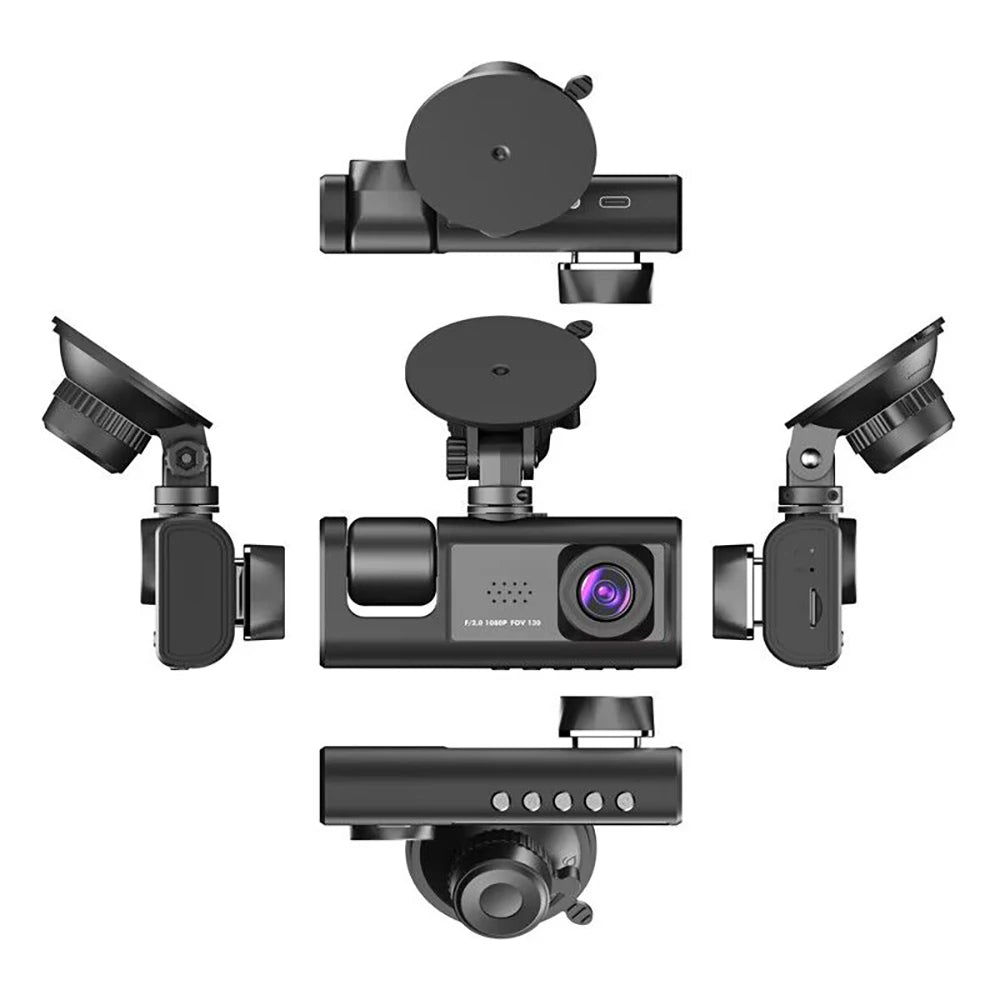 2/3Camera WIFI/NO WIFI Dash Cam Cabin Car Dvr 1080P Interior Vehicle Three Way Channel Dvrs Recorder Video Dashcam Camcorder