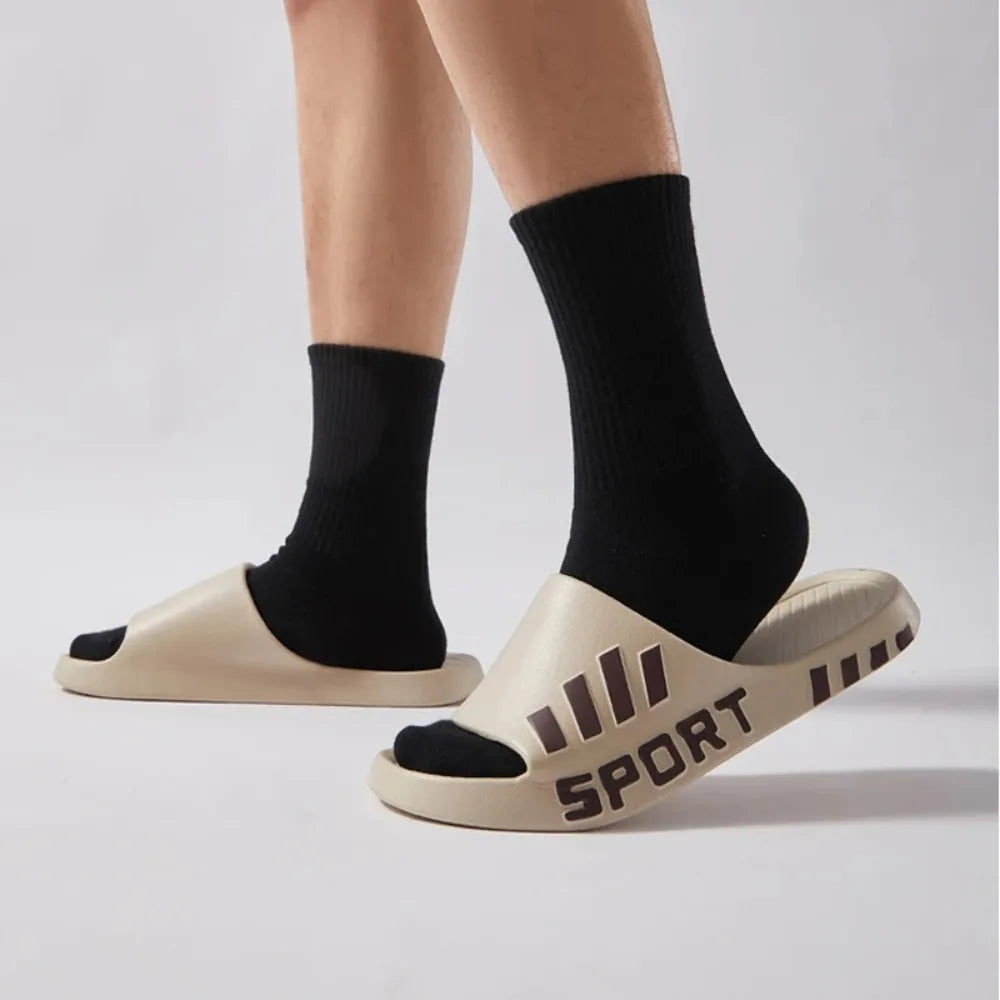 2026 NEW Men's Summer Fashion Slippers Indoor Outdoor Beach Sandals Flip Flop Thick Sole Non-Slip Shower Slippers for Male