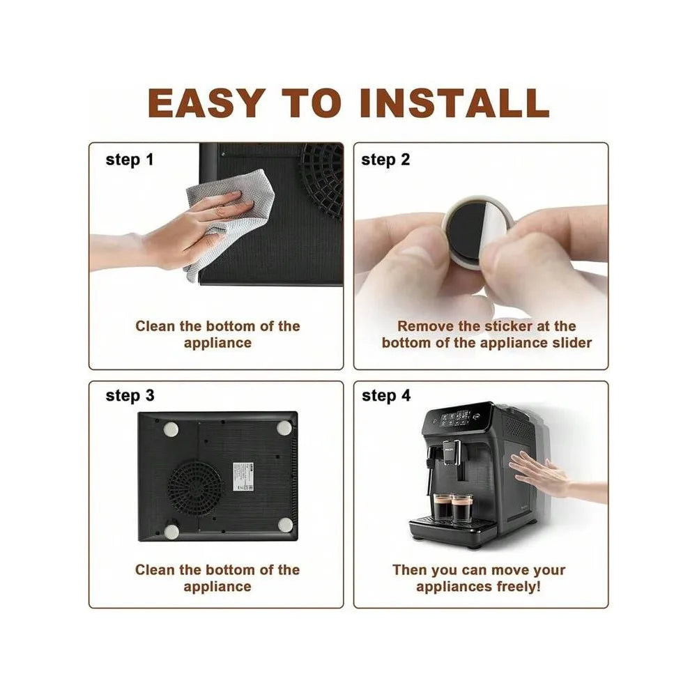 16/24Pcs Self-Adhesive Small Kitchen Appliance Slider , Easy to Move & Space Saving Kitchen Accessories