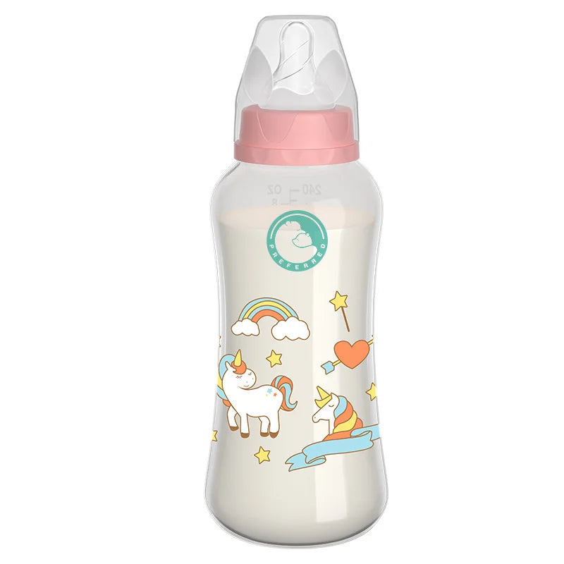 MAMIJOY 0-6 years Baby Bottle 150/240ML Milk Bottle Silicone Pacifier BPA Free Newborn PP Baby Bottles
