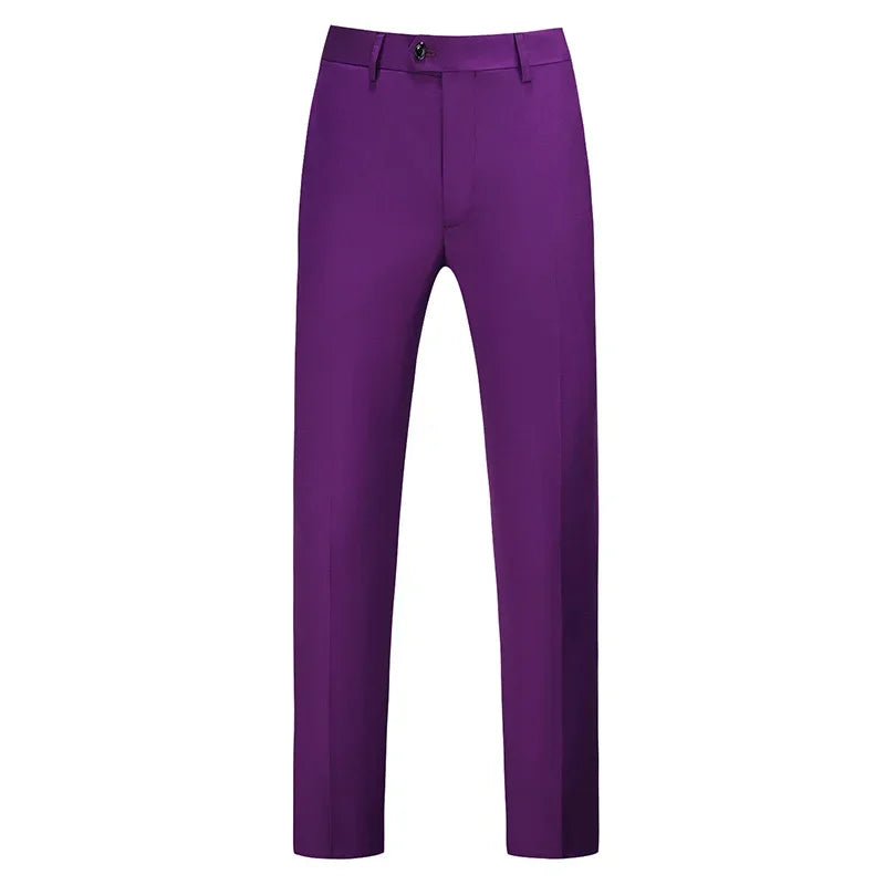 Men Dress Pants Solid Color Slim Fit Business Casual Office Wedding Formal Trousers High Quality Men Clothing Suit Pants 29-40