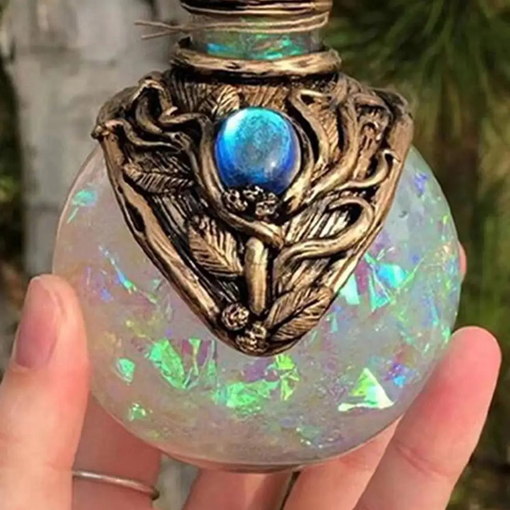 Magic Potion Bottle Mermaid Inspired Mermaid Perfume Bottle Vintage Resin Quartz Wishing Bottle Handmade Gift for Her G