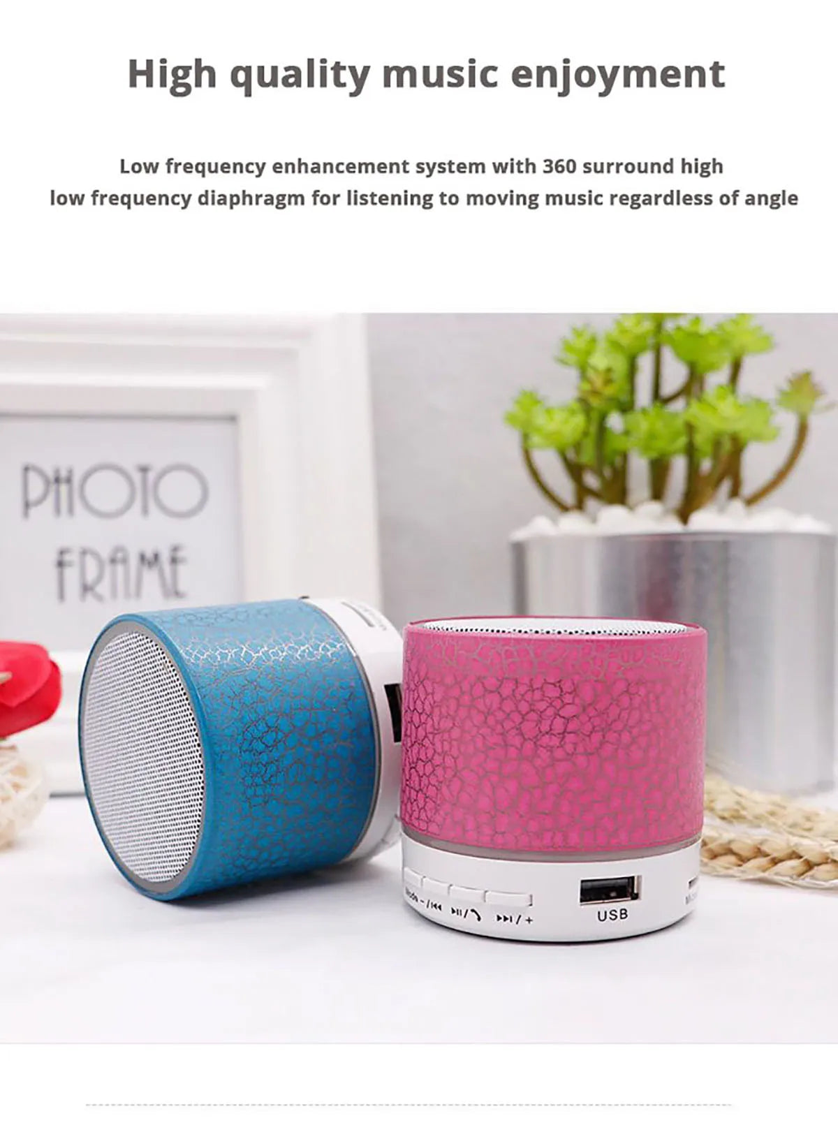 New Mini Portable Car Audio A9 Dazzling Crack LED Wireless Bluetooth 4.1 Subwoofer Speaker TF Card