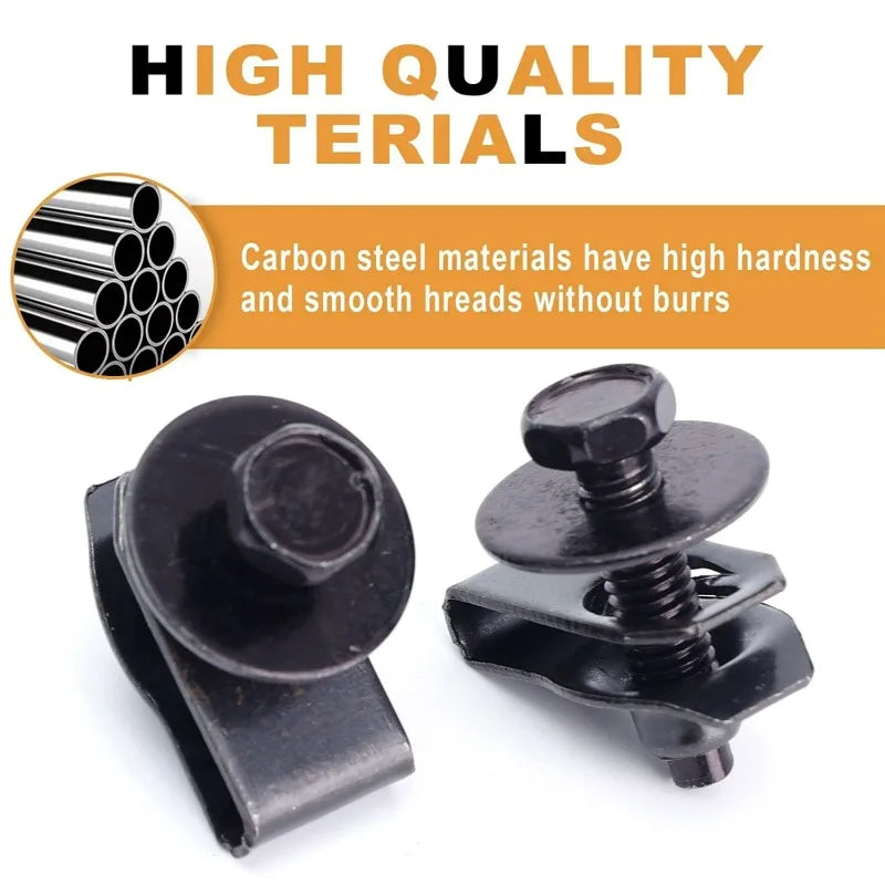 Car Fender Liner Retainer Clip M6 Engine Splash Shield Screws Hex Head Bolt Washer Auto Under Cover Bumper Guard Board Fastener