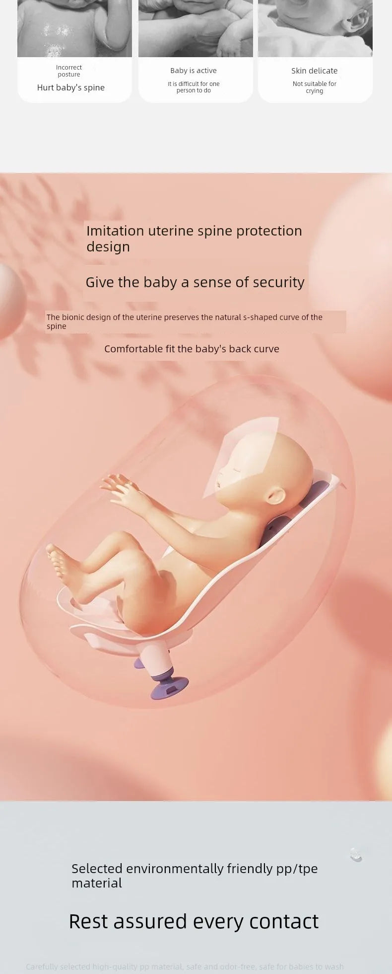 Baby Girl Bath Bucket Newborn Infant Butt Wash Special Children's Bath Tub Female Toddler PP Bathing Basin Infant Care Equipment