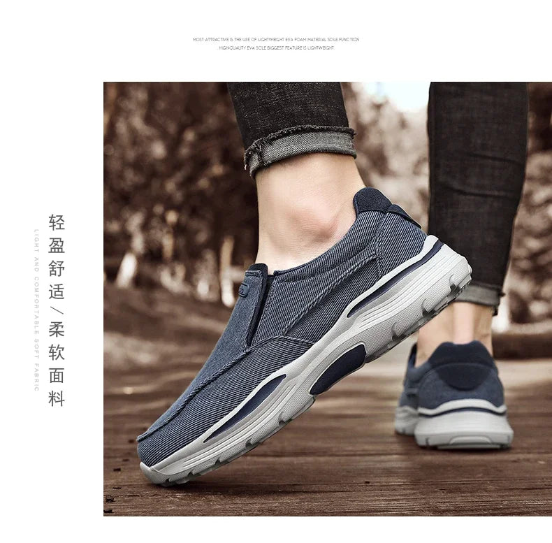 Men's Lightweight Canvas Loafers for Outdoor Hiking Camping Casual Sports Running Jogging Shoes Size 39-48