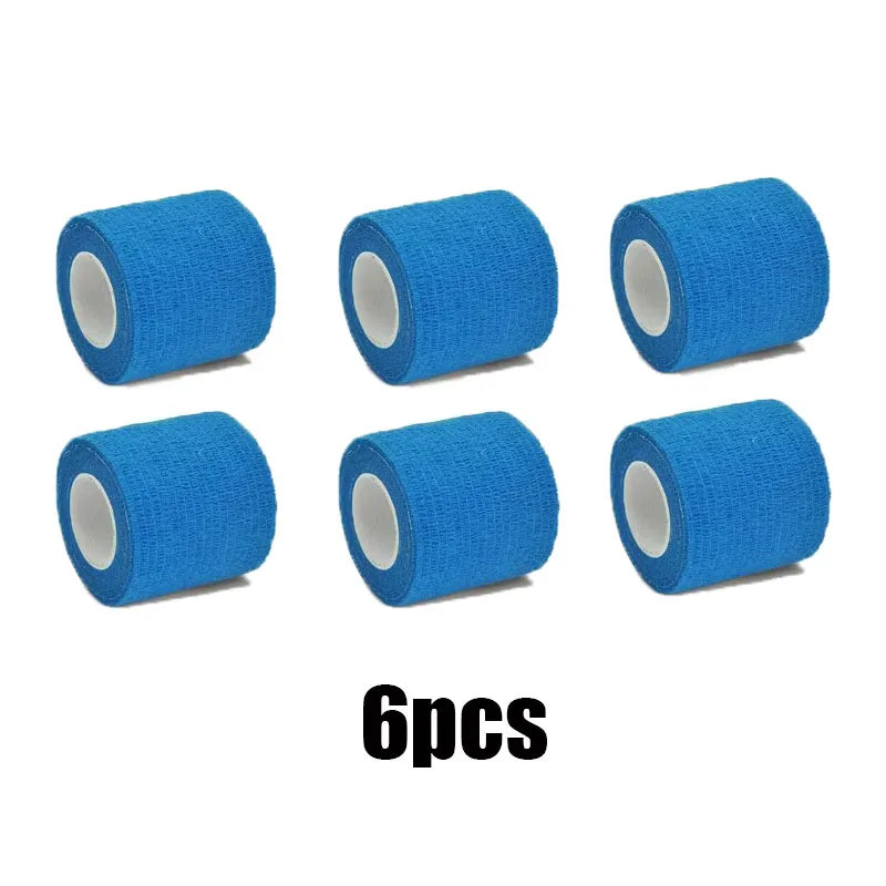 6/10/12pcs First Aid Self Adhesive Cohesive Elasticity Bandages Sports Tape For Wrist Ankle Sprains & Swelling Tattoo Cover