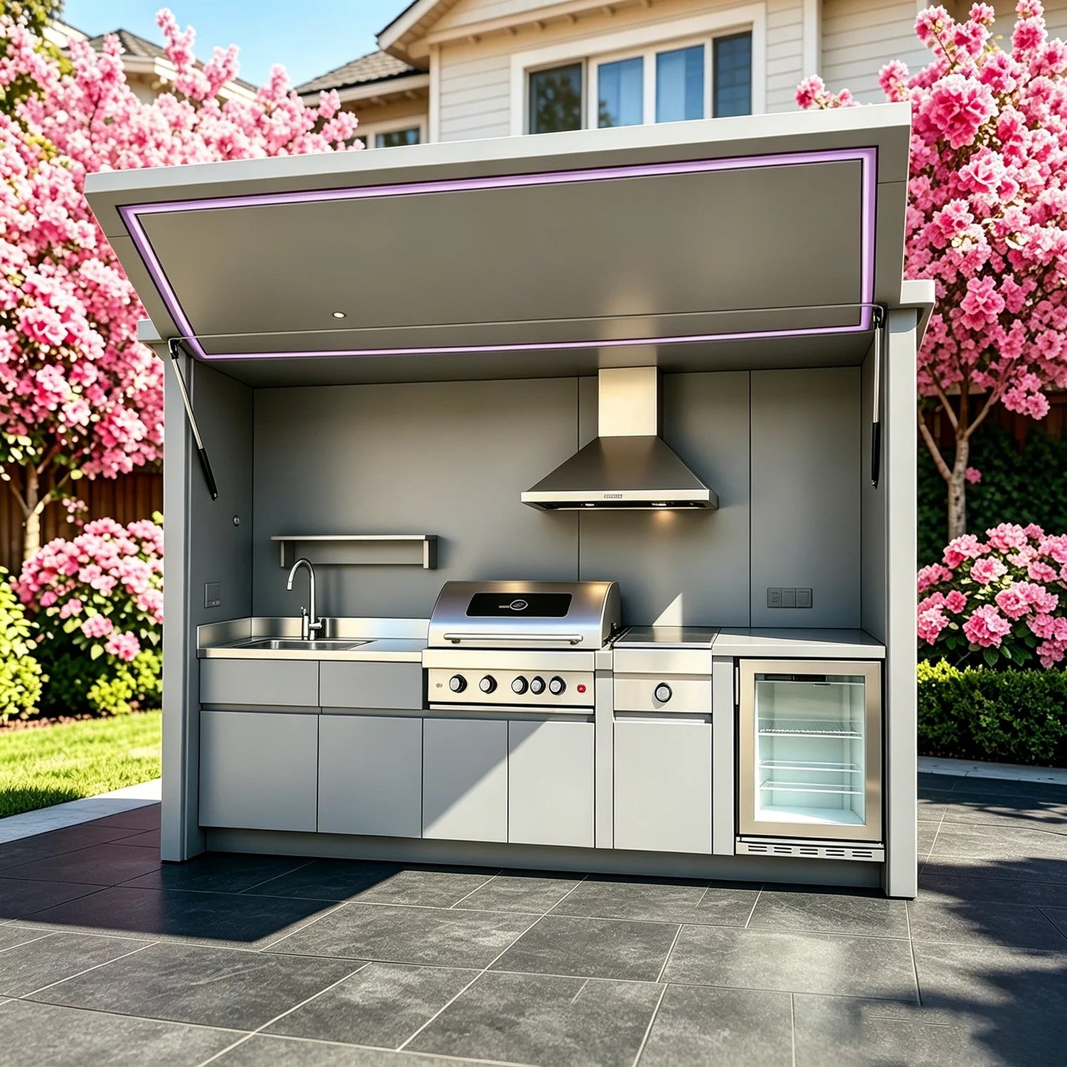Full Equipped Outdoor Kitchen Bundle, Complete Cooking Set & Premium Non Stick Cookware,Sturdy &Functional for Outdoor Scenarios