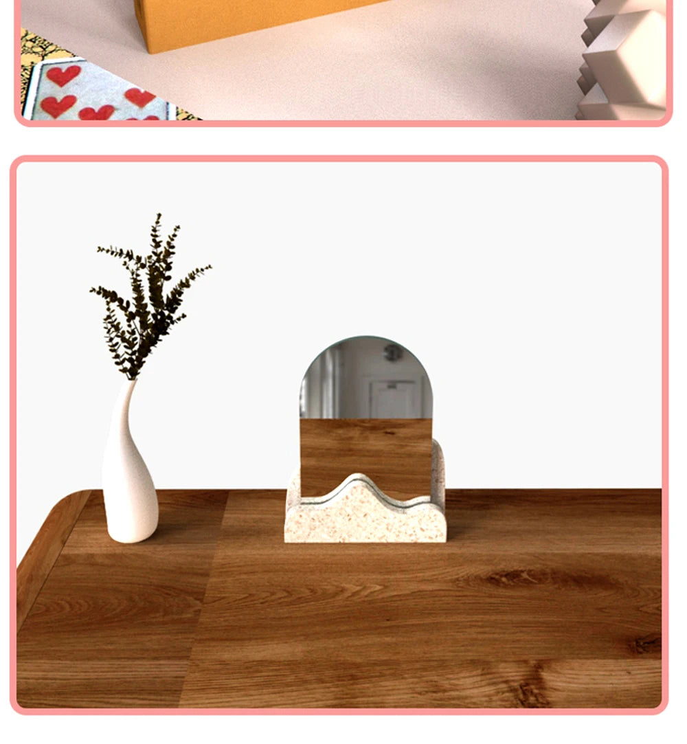 Concrete Mirror Bracket Silicone mold Wavy Mountain Design Card Holder molds Creative silicone mold for office furniture