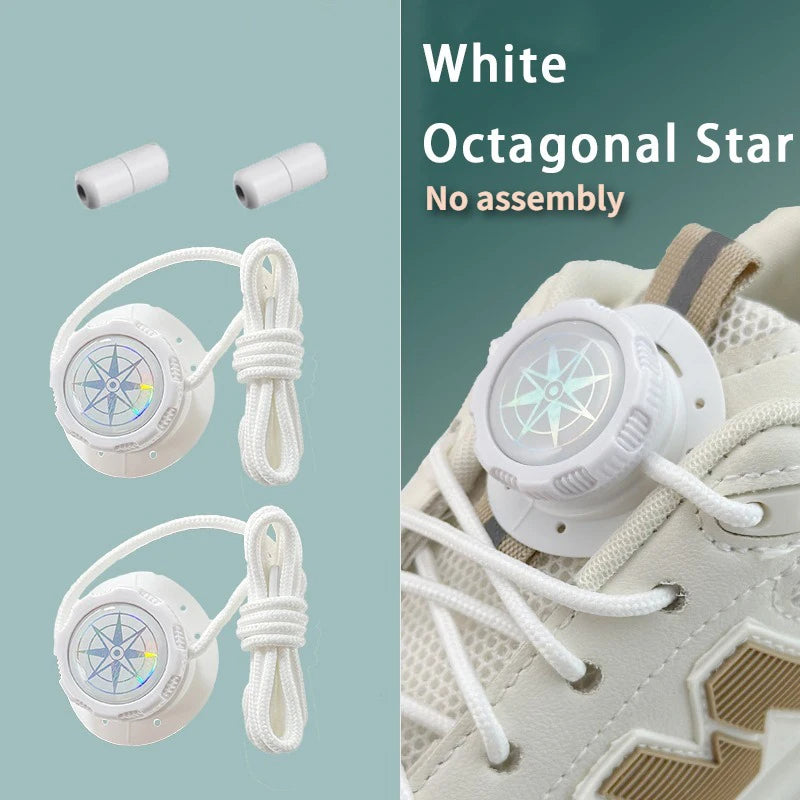1 Pair of Sports Shoe Laces, Lace-free Swivel Buckle for Men and Women, Casual Lazy Shoes, Lace Accessories, Sports Shoe Laces