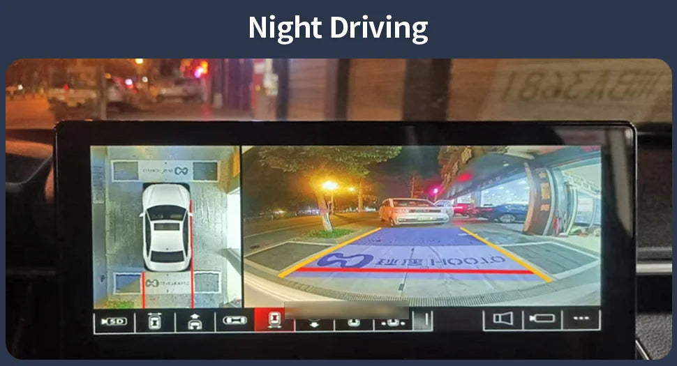 4 Way Dash Camera with Night Vision, 360°Surround View Parking Monitor, 1080P HD All Around View Driving Recorder ，Car DVR Syste