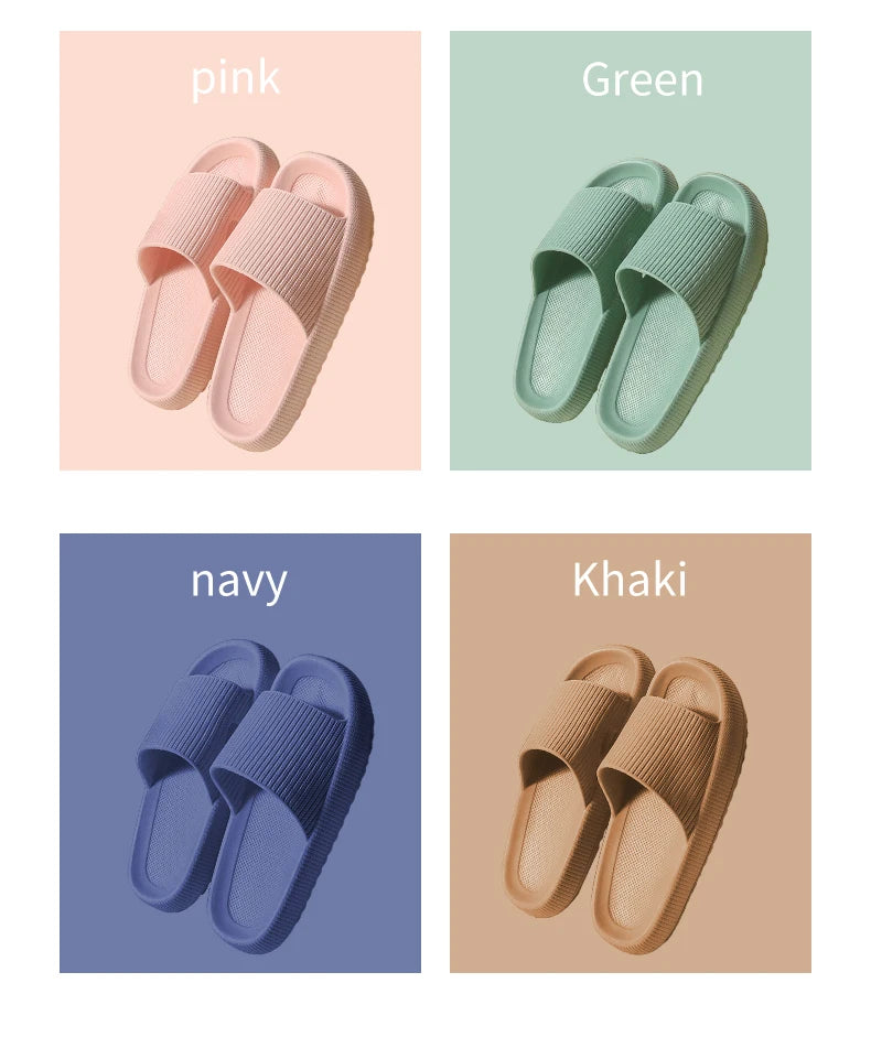 Slippers EVA Sandals Slippers Simple Men Women Wear Thick-Soled Non-Slip Summer Quarters Bathroom Shower  Indoor Home Casual