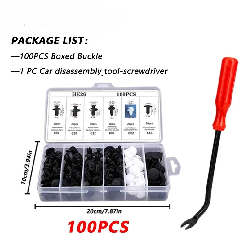 Auto Fastener Clip Kit, Car Body Push Retainer Pin, Fender Bumper Door Trim Panel Rivet Clips, Universal Car Repair Accessories