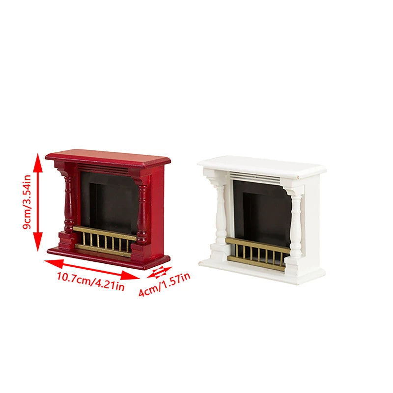 1/12 Dollhouse Miniature Fireplace Model Dollhouse Living Room Furniture Decoration Dolls House Accessories