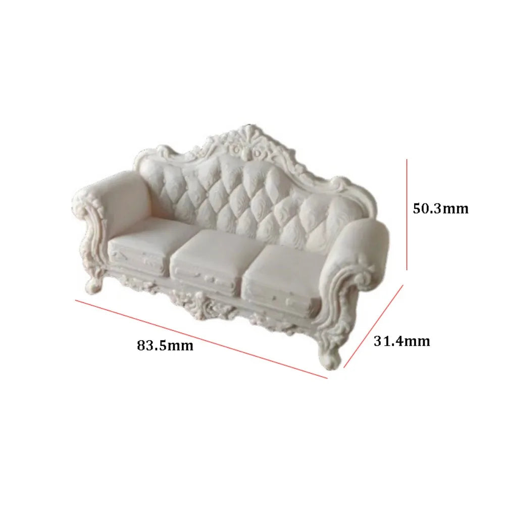 New 1:12 Dollhouse Simulation Sofa Mini Multistyles Living Room Furniture Pretend Play