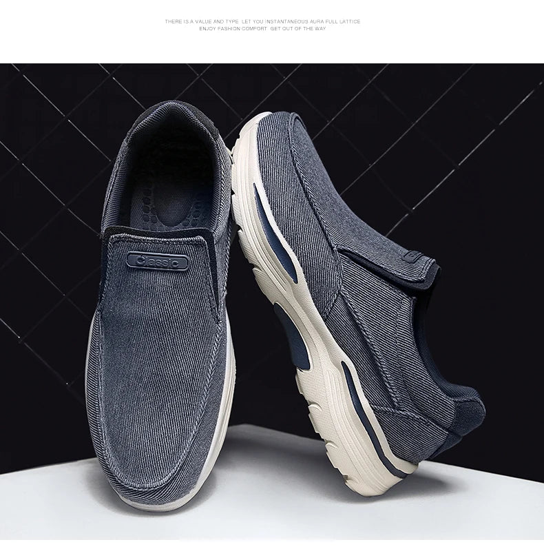 Men's Lightweight Canvas Loafers for Outdoor Hiking Camping Casual Sports Running Jogging Shoes Size 39-48