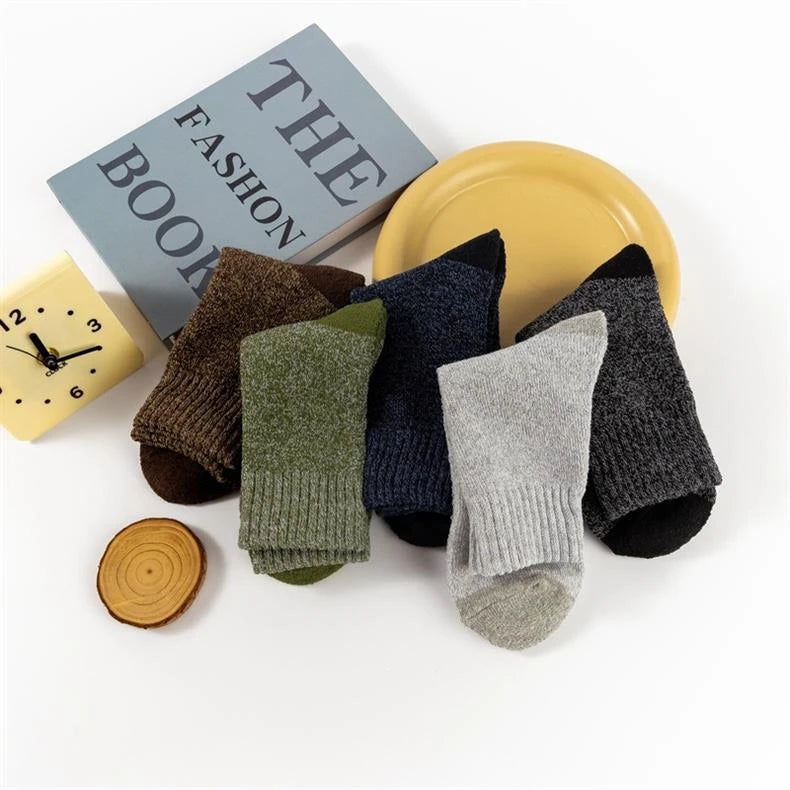 Winter Warm Thick Towel Bottom Man Socks Wool Male Slipper Merino Against Cold Snow Mid-Calf For Men And Women Thermal Thickened