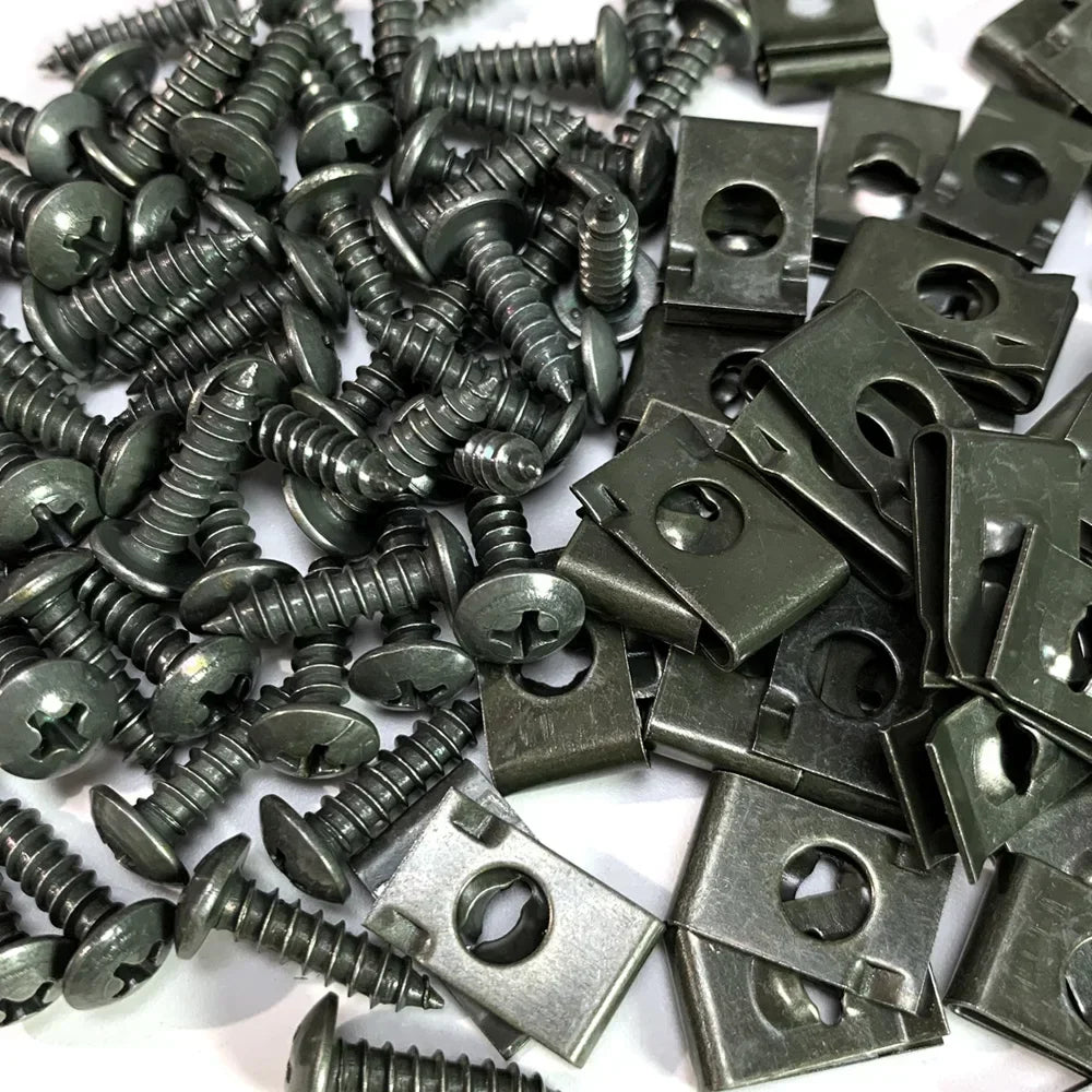 Car Fastener Clip Wholesale U-Type Metal Screw Clip Tool for Engine Undertray Splash Shield Guard Bumper Screw Car Accessories