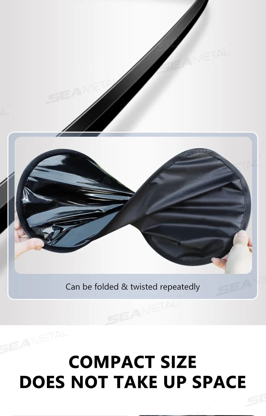 SEAMETAL Electrostatic Sun Visor for Car Side Window 4-Layer Sun Shade Curtains Anti-Glare UV-Blocker Auto Sun Protection Cover