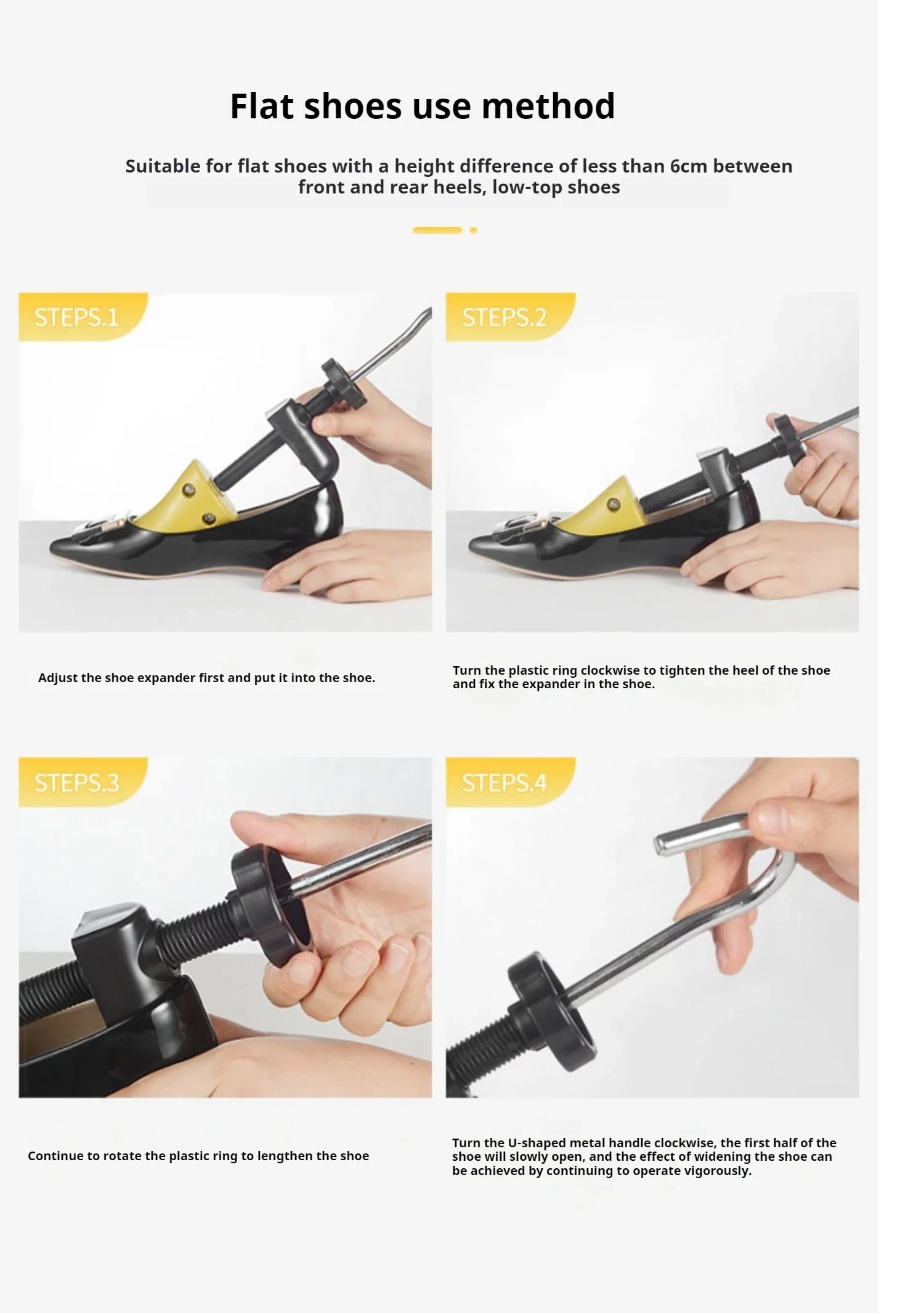 1 Piece Shoe Stretcher Shoe Trees Adjustable Length Width for Men and Women