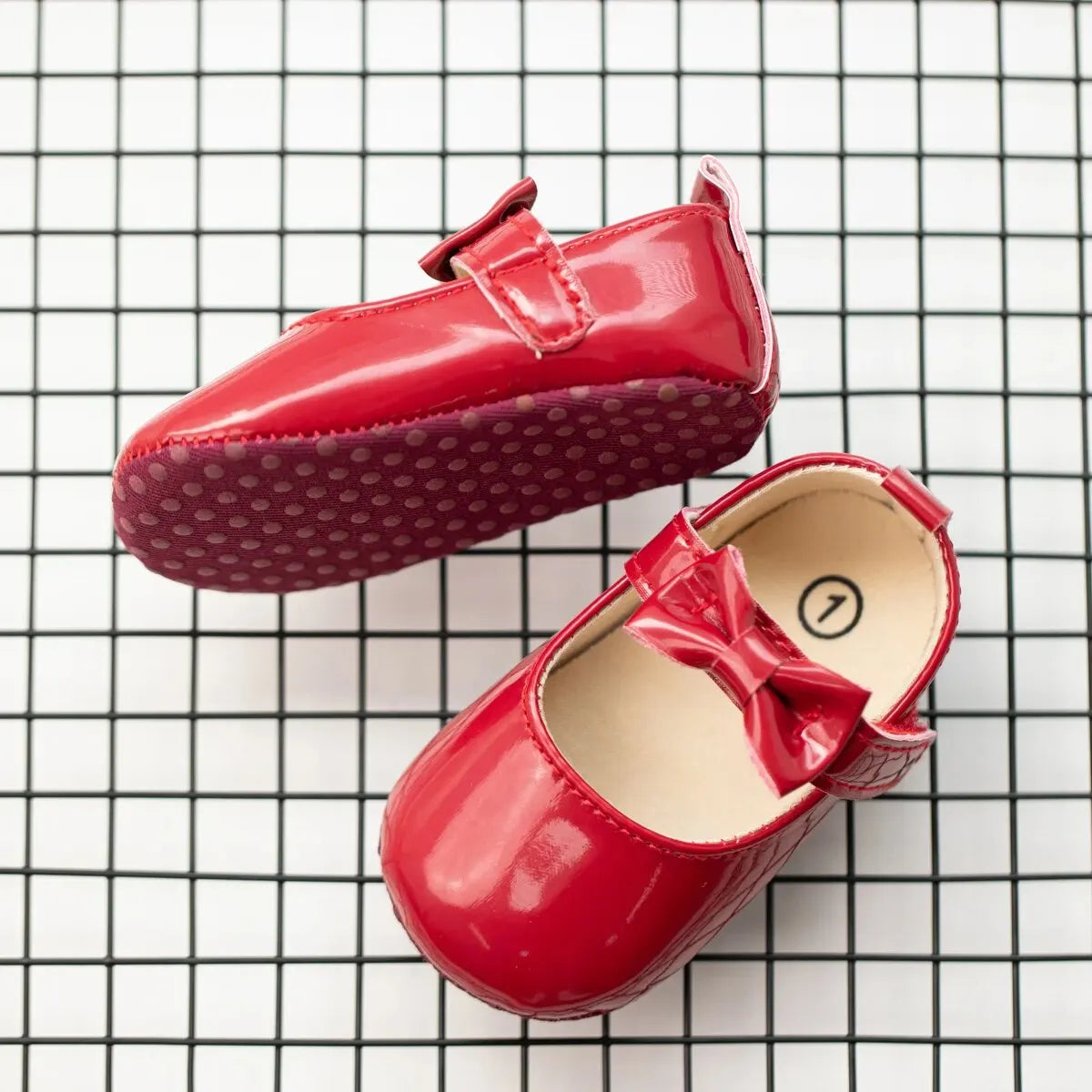 Meckior Baby Girls Shoes Bowknot Princess Dress Shoes PU Anti-slip Soft Sole Infant First Walkers Newborn Crib Baby Shoes