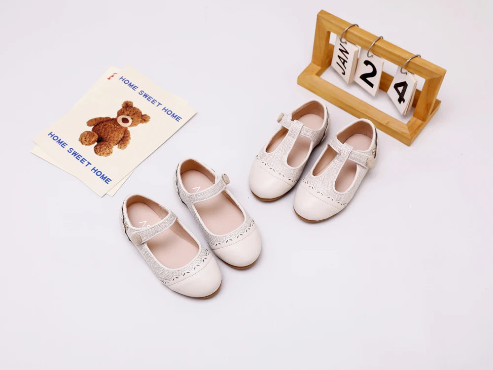 AS Kids Shoes Children Shoes Baby Boys Leather Loafers Toddler Slip On Princess Flats Girls Fashion Oxford Platform Mary Jane