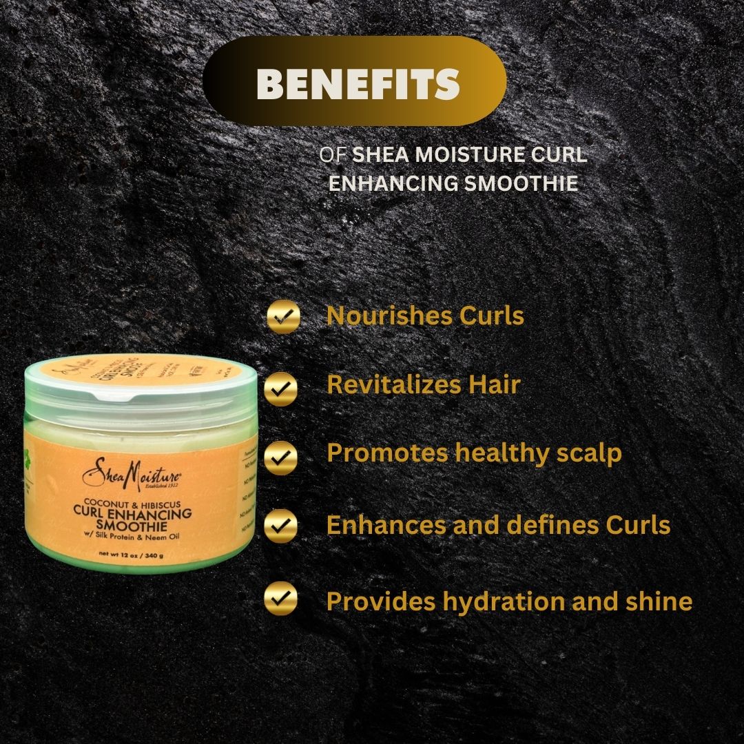 Shea Moisture Coconut Hibiscus Curl Enhancing Smoothie 12 Oz - Premium Beauty Product