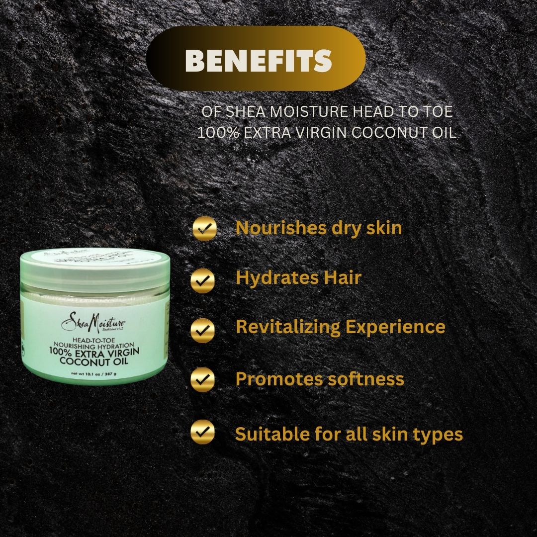 Shea Moisture Head To Toe 100 Extra Virgin Coconut Oil 287G - Premium Beauty Product