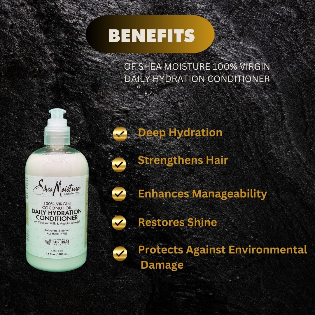 Shea Moisture 100 Virgin Daily Hydration Conditioner 384Ml - Premium Beauty Product