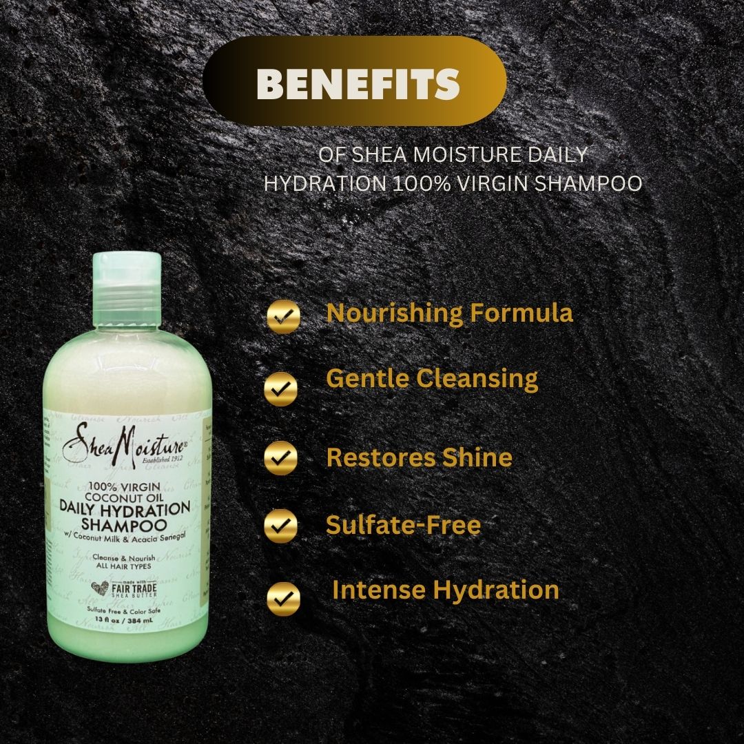 Shea Moisture Daily Hydration 100 Virgin Shampoo 384Ml - Premium Beauty Product