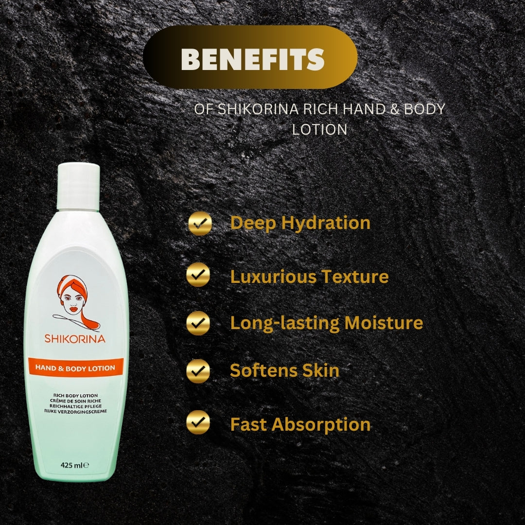 Shikorina Rich Hand Body Lotion 425Ml - Premium Beauty Product
